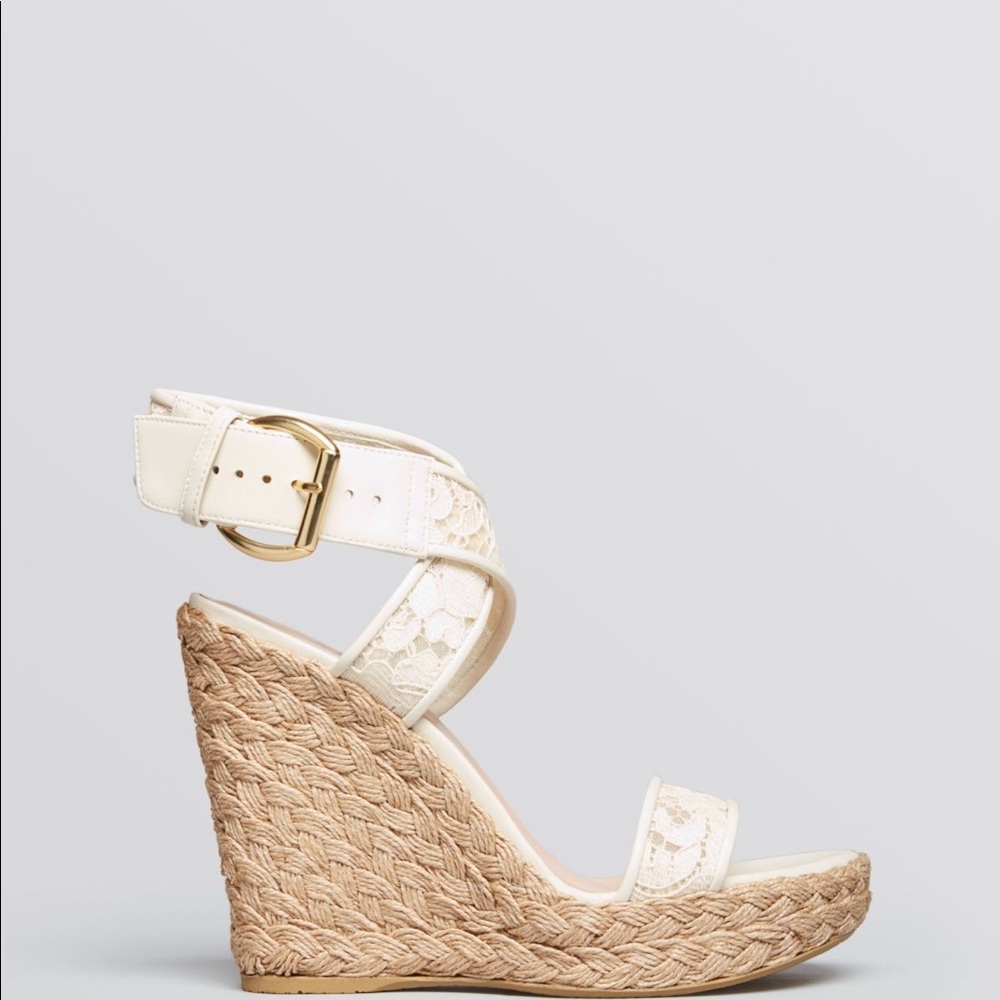 Stuart Weizman espadrille wedge heels size 8